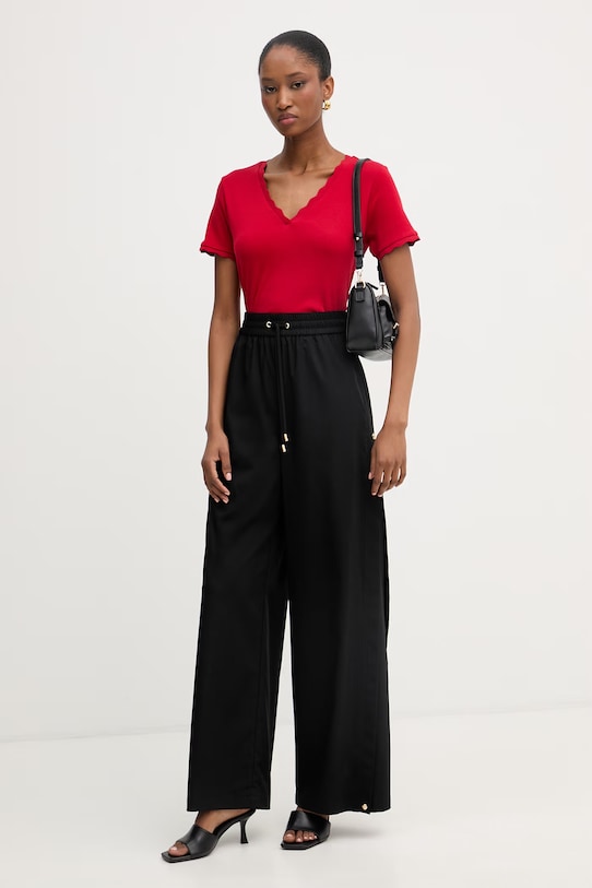 Morgan top swetrowy damski bawełniany DIEGO1 czerwony SS26