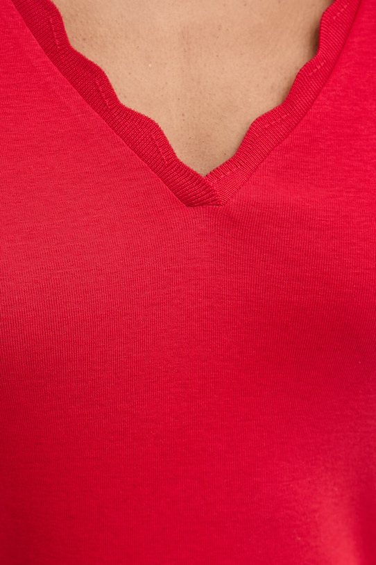 Morgan top swetrowy damski bawełniany DIEGO1 czerwony