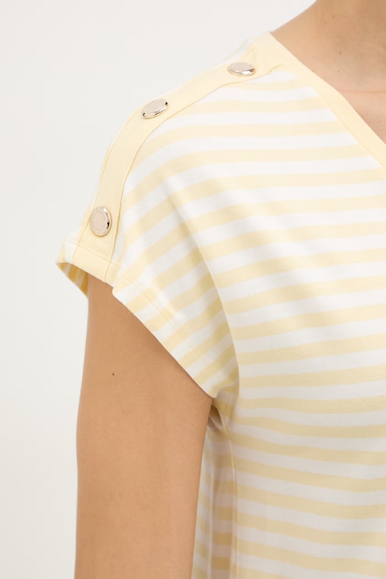 Morgan t-shirt damski z wiskozy DIVA żółty