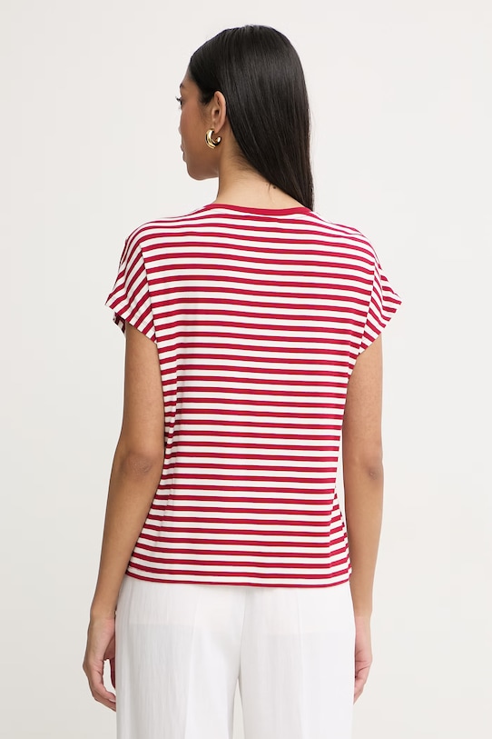 Odzież Morgan t-shirt damski z wiskozy DIVA czerwony
