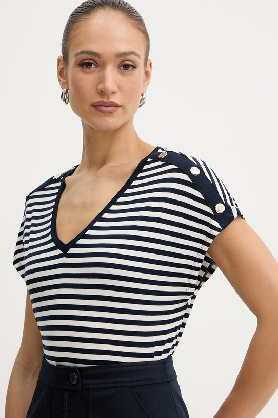 Morgan t-shirt damski z wiskozy granatowy DIVA