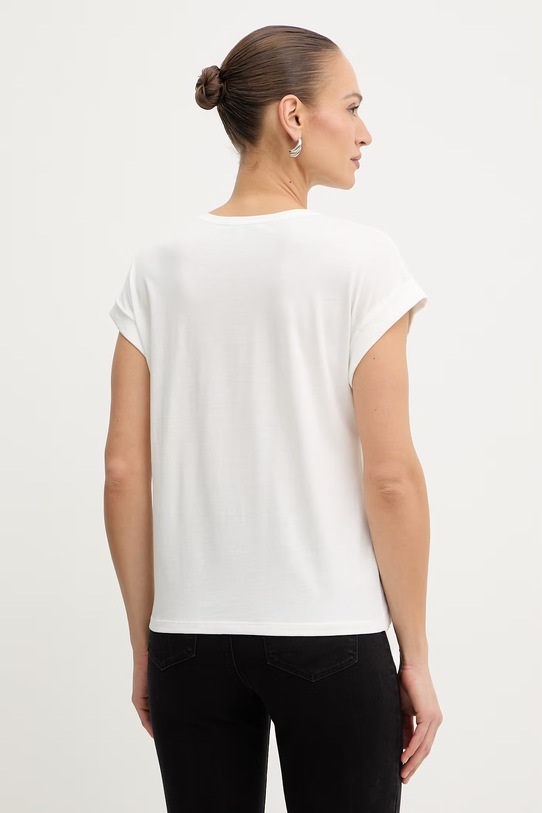 Odzież Morgan t-shirt damski z bawełny DJOSI biały