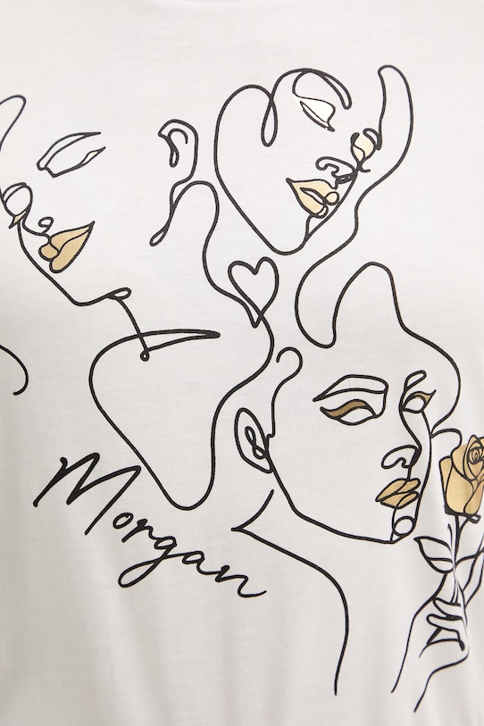 Morgan t-shirt damski z bawełny DJOSI biały