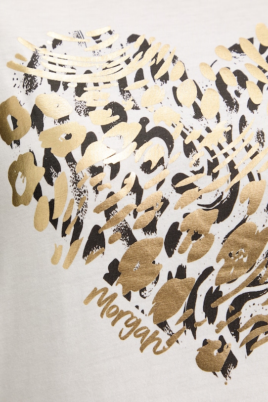 Morgan t-shirt damski z bawełną DLOUP biały