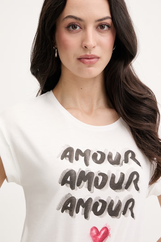 Morgan t-shirt damski biały DOUR