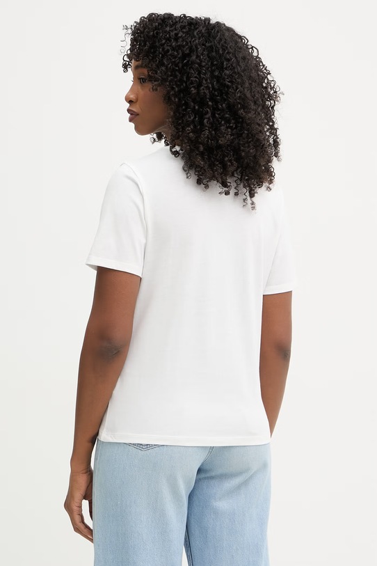 Odzież Morgan t-shirt damski DSTORY biały