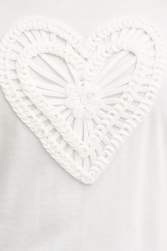 Morgan t-shirt damski bawełniany DUROUJ beżowy