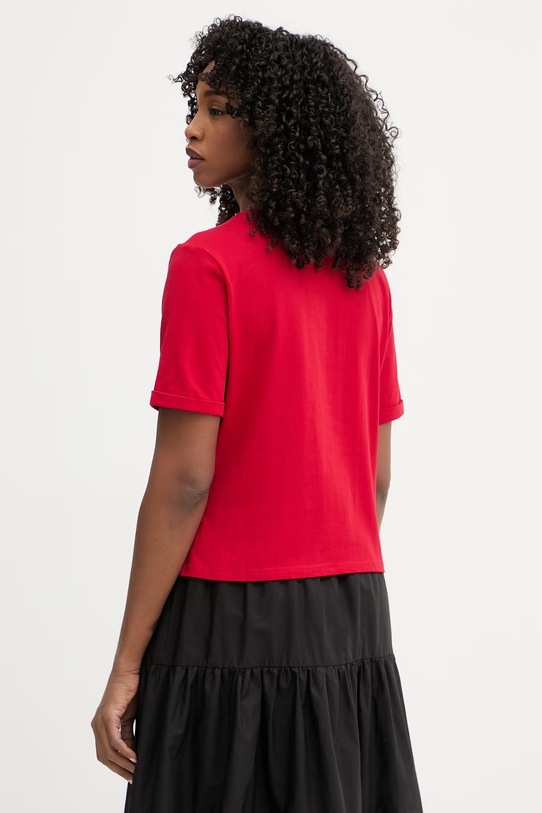 Odzież Morgan t-shirt damski bawełniany DUROUJ czerwony