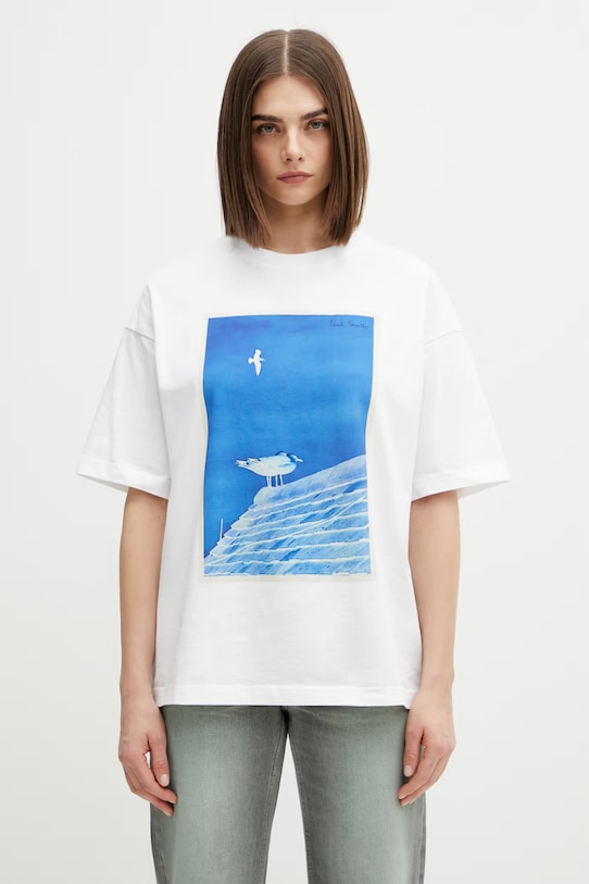 Barbour x Paul Smith Tenby t-shirt cotton Women's white LTS0727WH11