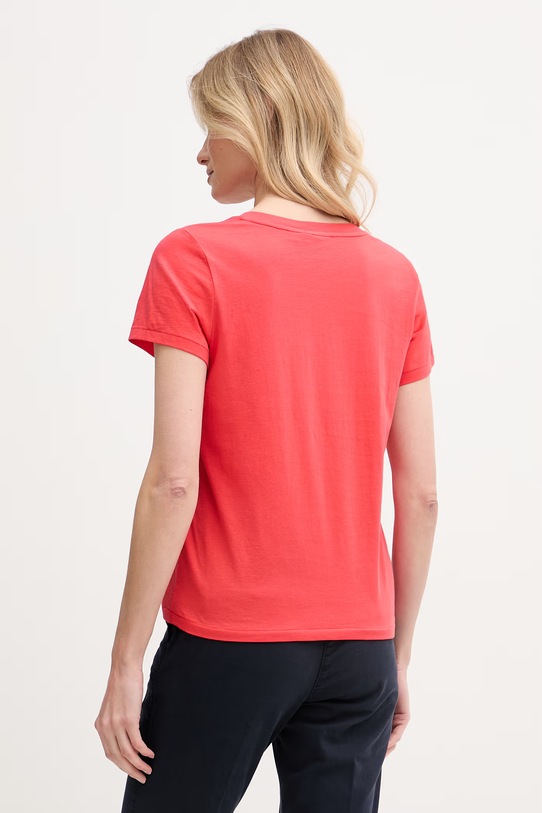 Oblečení Polo Ralph Lauren basic tričko dámské bavlněné 211B14611 červená