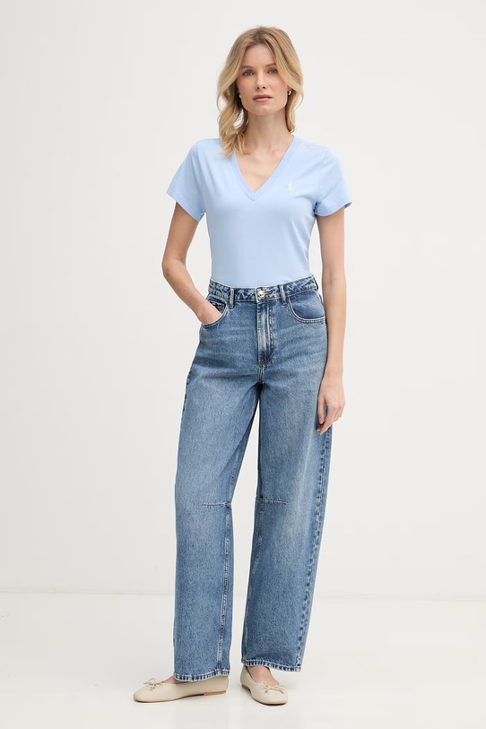 Polo Ralph Lauren basic tričko dámské bavlněné 211B14611 modrá SS26