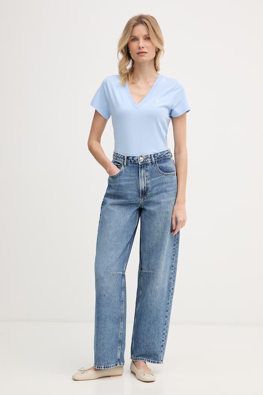 Polo Ralph Lauren basic tričko dámské bavlněné 211B14611 modrá SS26