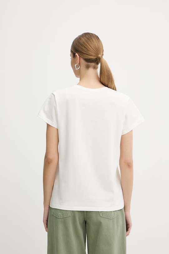 Odzież BIZUU t-shirt damski z bawełną BROOKE BROOKE.KREMOWY beżowy