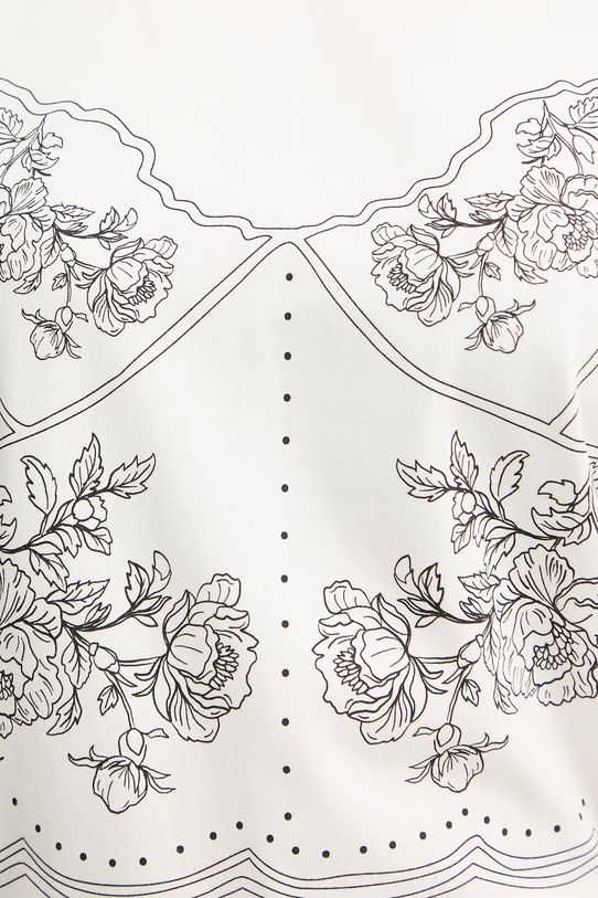 BIZUU t-shirt damski z bawełną BROOKE BROOKE.KREMOWY beżowy