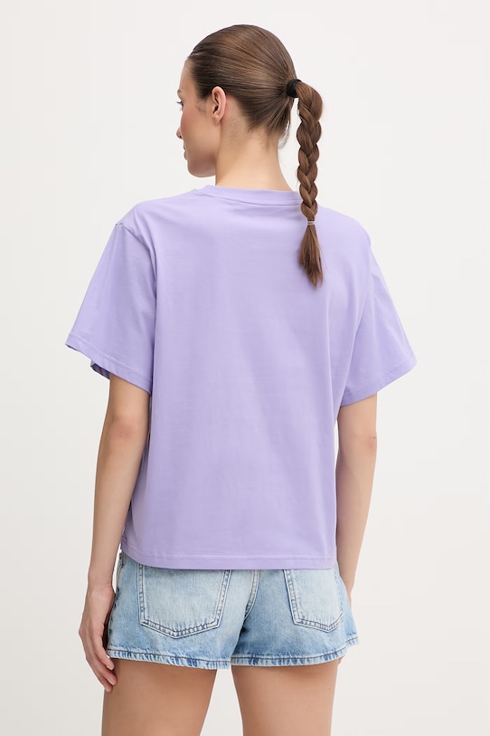 Odzież Hurley t-shirt damski bawełniany WTSEU00039 fioletowy