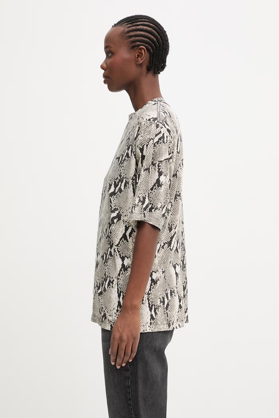 Anine Bing Avi t-shirt bawełniany damski A.08.12062 beżowy SS26