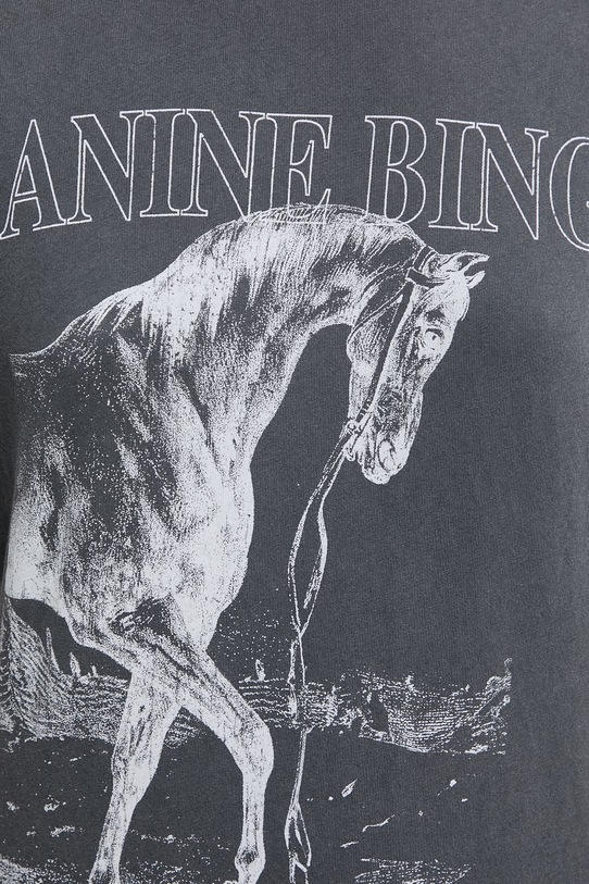 Anine Bing Lili t-shirt bawełniany damski szary A.08.11713