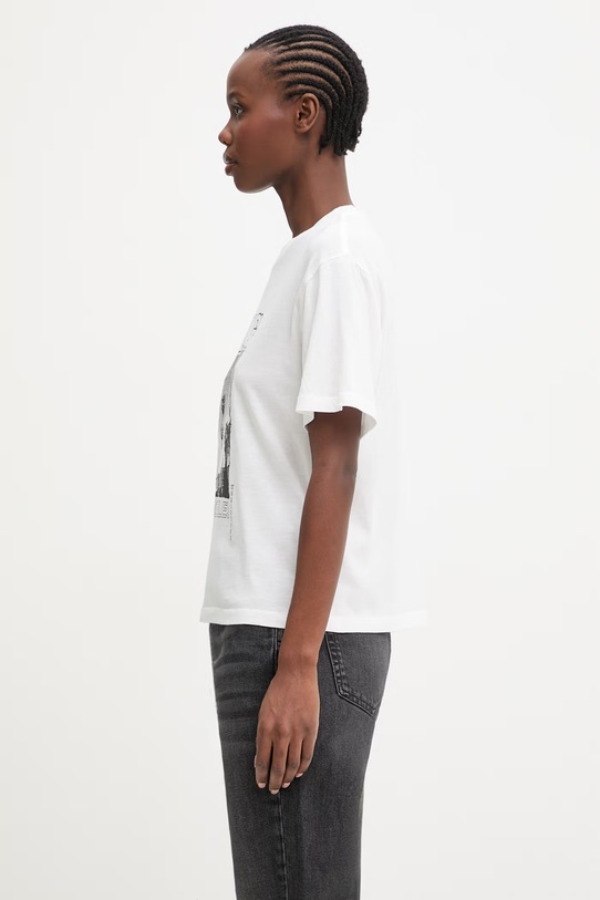 Anine Bing Louis t-shirt bawełniany damski A.08.11614 biały SS26