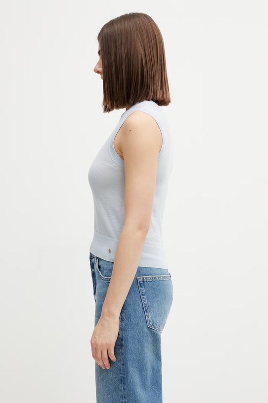 Anine Bing Moni top wełniany damski A.09.11250 niebieski SS26