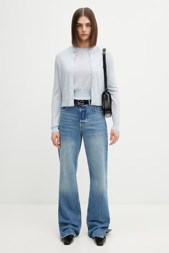 Anine Bing Moni top wełniany damski A.09.11250 niebieski