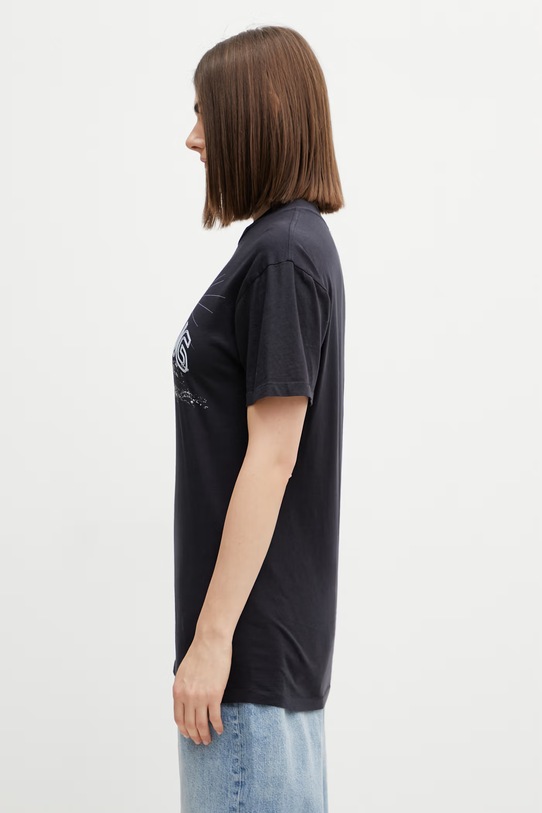 Anine Bing Walker California t-shirt bawełniany damski A.08.11850 czarny SS26