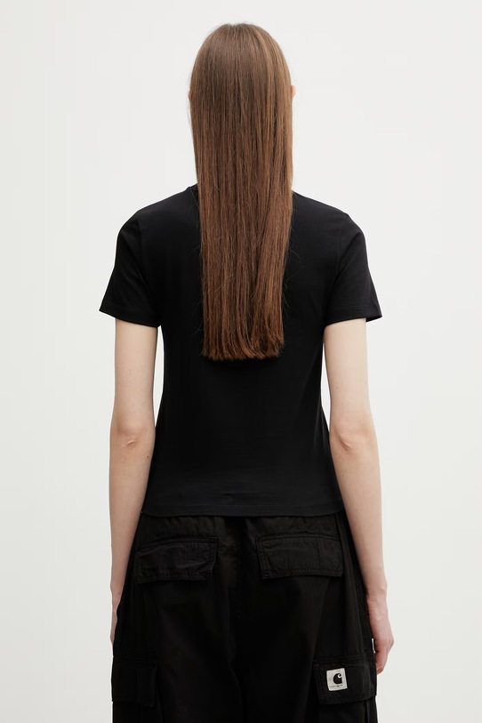 Odzież Carhartt WIP W' S/S Luca T-Shirt bawełniany damski I036365.89XX czarny