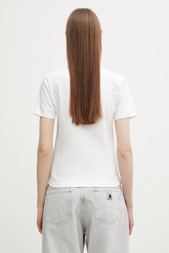 Odzież Carhartt WIP W' S/S Luca T-Shirt t-shirt bawełniany damski I036365.02XX biały
