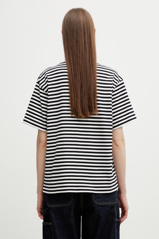 Odzież Carhartt WIP W' S/S Ezra T-Shirt bawełniany damski I036343.3KRXX czarny