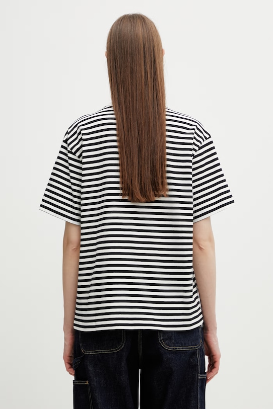 Odzież Carhartt WIP W' S/S Ezra T-Shirt bawełniany damski I036343.3KRXX czarny