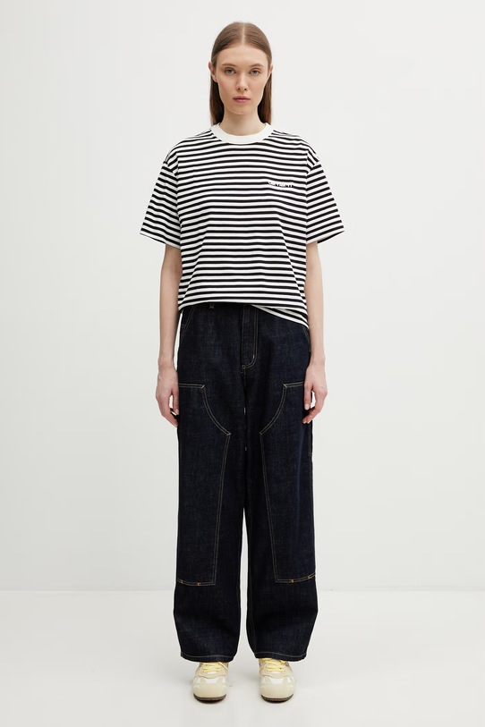 Carhartt WIP W' S/S Ezra T-Shirt bawełniany damski I036343.3KRXX czarny