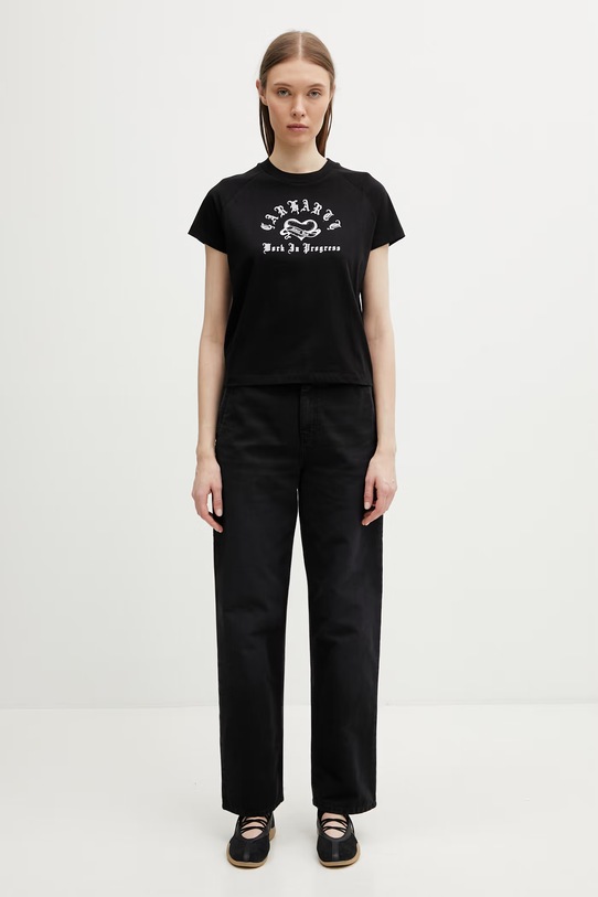 Carhartt WIP W' S/S Honest Work T-Shirt t-shirt damski bawełniany I036379.0D2XX czarny