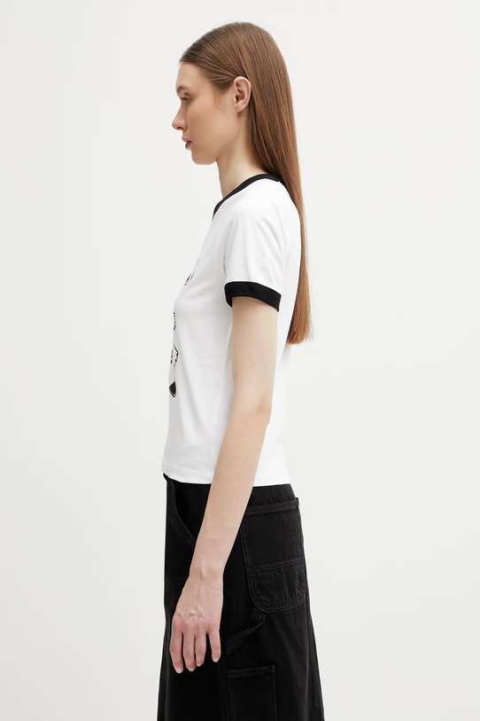 Carhartt WIP W' S/S IP Ringer T-Shirt t-shirt bawełniany damski I036392.00AXX biały SS26