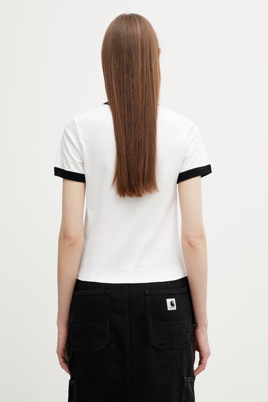 Odzież Carhartt WIP W' S/S IP Ringer T-Shirt t-shirt bawełniany damski I036392.00AXX biały