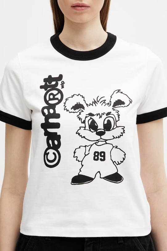 Carhartt WIP W' S/S IP Ringer T-Shirt t-shirt bawełniany damski biały I036392.00AXX