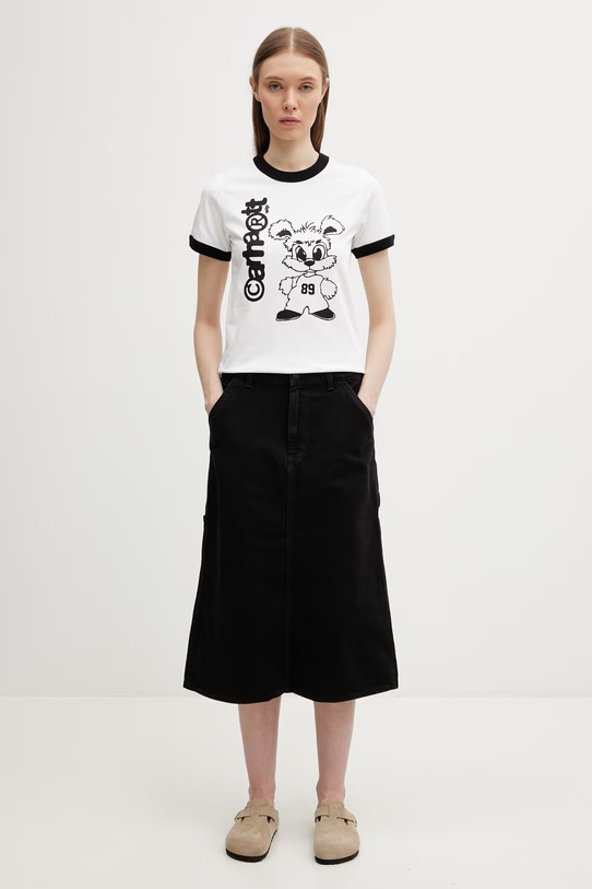 Carhartt WIP W' S/S IP Ringer T-Shirt t-shirt bawełniany damski I036392.00AXX biały