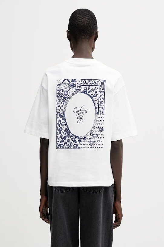 Carhartt WIP W' S/S Vestige T-Shirt tričko bavlněné dámské bílá I036388.02XX