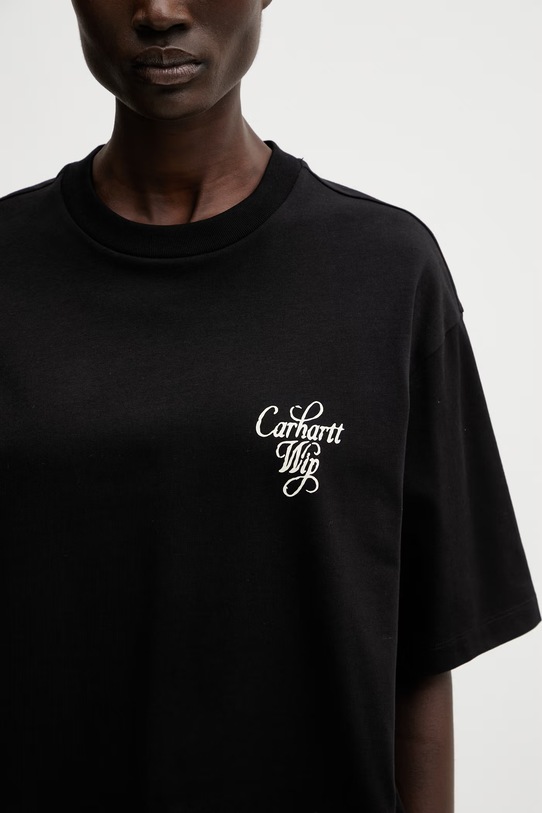 Carhartt WIP W' S/S Vestige T-Shirt bawełniany damski czarny I036388.89XX