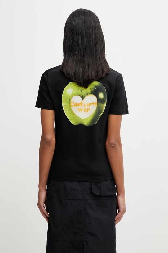 Carhartt WIP W' S/S Spoiled T-Shirt bawełniany damski czarny I036389.89XX