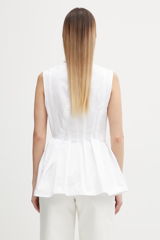 Odzież Sportmax Spxcertosa koszula bawełniana damska 2612111052600 biały