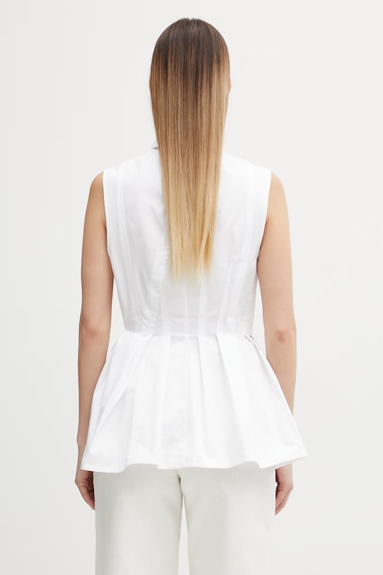 Odzież Sportmax Spxcertosa koszula bawełniana damska 2612111052600 biały