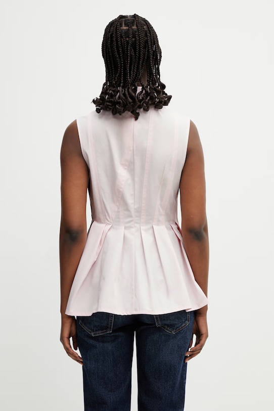 Odzież Sportmax Spxcertosa koszula bawełniana damska 2612111052600 różowy