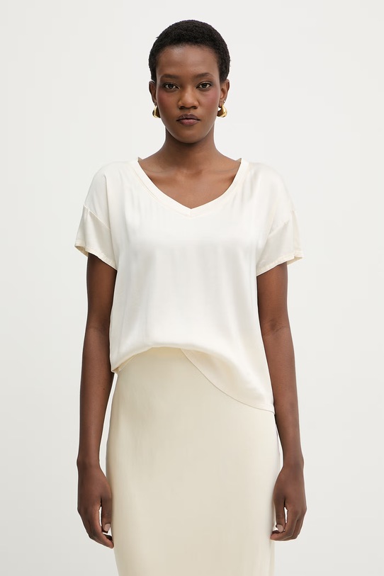 Haveone t-shirt damski beżowy TWG.Q003