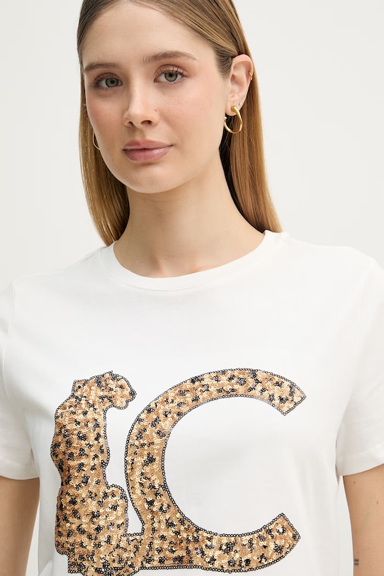 Lola Casademunt T-shirt basic damski bawełniany biały LS2615004