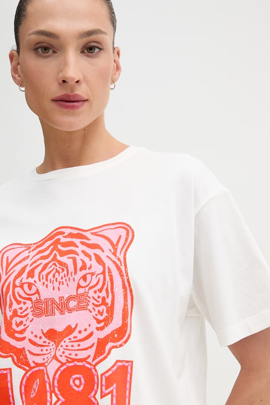 Lola Casademunt T-shirt damski bawełniany biały LS2615018