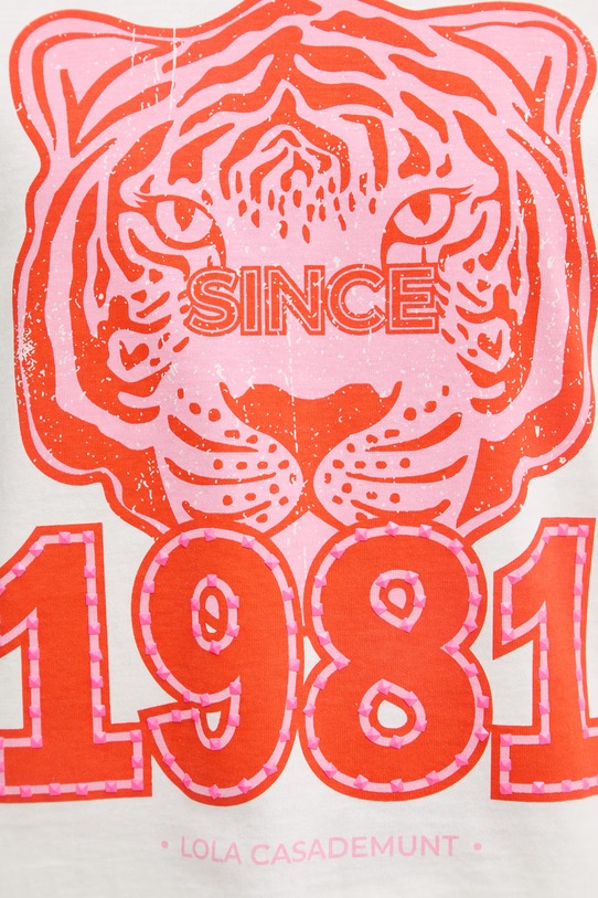 Lola Casademunt T-shirt damski bawełniany LS2615018 biały