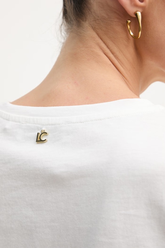 Lola Casademunt T-shirt damski bawełniany LS2615019 biały