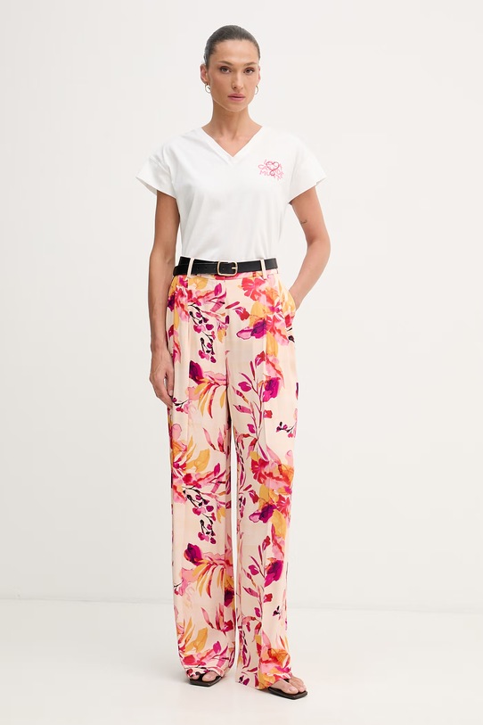 Lola Casademunt T-shirt damski bawełniany LS2615043 biały SS26