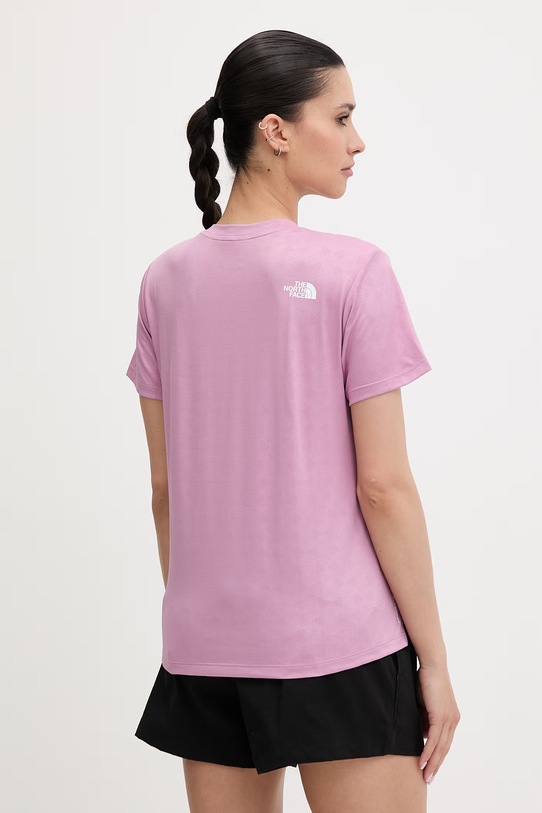 Ρούχα The North Face t-shirt γυμναστικής γυναικείο FLEX EMBOSSED NF0A8G8CG6E1 μωβ