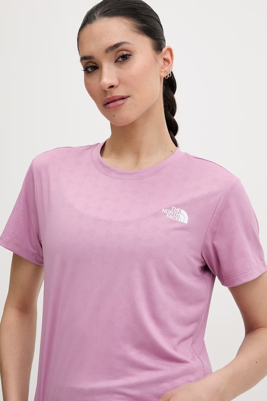 The North Face t-shirt γυμναστικής γυναικείο FLEX EMBOSSED μωβ NF0A8G8CG6E1