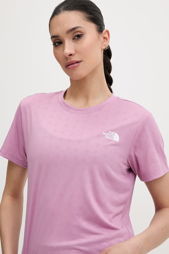 The North Face t-shirt γυμναστικής γυναικείο FLEX EMBOSSED μωβ NF0A8G8CG6E1